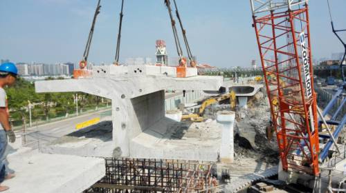 環島幹道五緣灣鍾宅路跨線橋切割