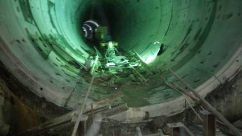 蓮花路站管片切割